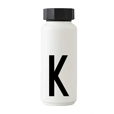 Image of Design Letters Personal Thermo/Insulated Bottle (White) K BPA Free Double Walled Vacuum, Stainless Steel, Nordic Design, Keeps Cold for up to 24 Hrs/Hot 12 Hrs, 500 ml, Leak Proof, 280 g.