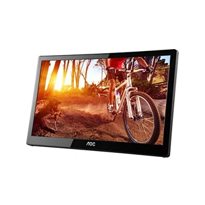 Image of AOC Widescreen USB LED Monitor Black (Certified Refurbished) 16 inch Ultra Slim