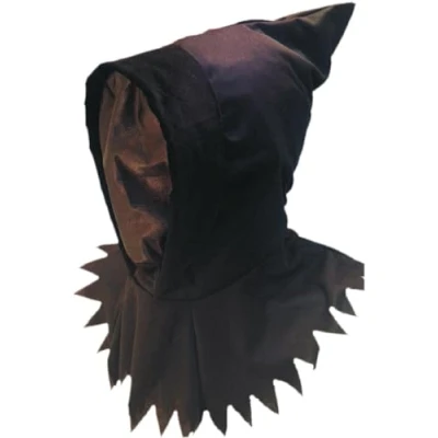 Image of Smiffys Ghoul Hood &amp; Mask, Black Overhead, Halloween Fancy Dress Accessory, Adult Up Masks