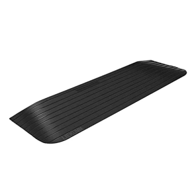 Image of LIEKUMM Threshold Ramp, 3.8cm Rise Wheelchair Transition Non Slip Rubber Mobility Door Ramp for Wheelchairs, Scooter, Rollator,1000 kg Capacity