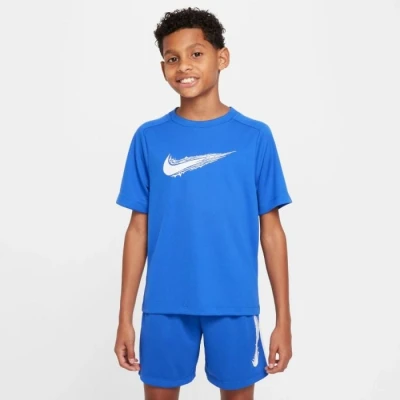Image of Nike Performance Multi Unisex Sports Tshirt for kids, Size: 8 10y, Game royal/white