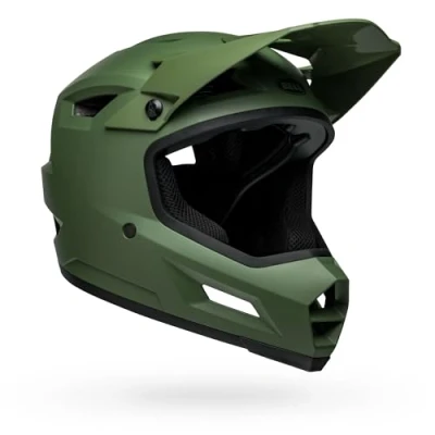 Image of Bell Sanction 2 Full Face Bike Helmet with ABS Shell and EPS Liner Dark Green Large