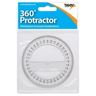 Image of Tiger 10cm 360 degree protractor (single)