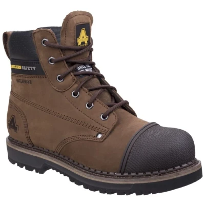 Image of Amblers Safety AS233 Leather Scuff Boots Mens Brown material_leather1 Size UK 8