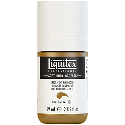 Image of Liquitex Acrylic Paint, Iridescent Rich Gold, 59 ml (Pack of 1)