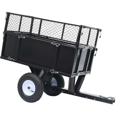 Image of vidaXL Tipping Trailer for Lawn Mower 150 kg Load