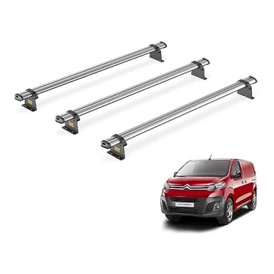 Image of Van Guard Trade Roof Rack for Citroen Dispatch (2016+) 3 Steel Bars [Only Suitable &#039;M&#039; Wheelbase Models with Twin Rear Doors] UltiBar SB333
