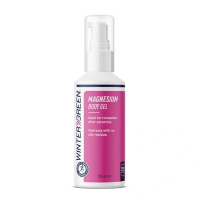 Image of Wintergreen Magnesium Body Gel with Arnica Oil 100ml Highly Concentrated for Muscle Pain Relief, Cramp Prevention, and Inflammation Reduction Fast Absorbing Massage