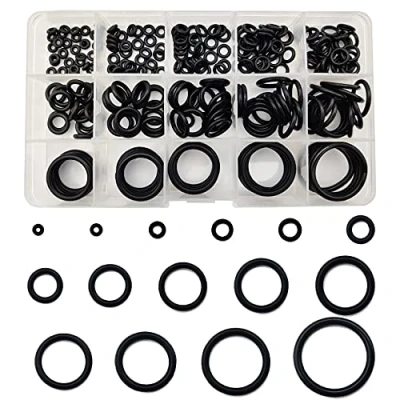 Image of 250 Pcs O Ring Gasket Kit, 15 Sizes Rubber Washers Seals Assortment Set, Assorted Electrical Rings, Insulating Plumbing Plumber Sealing Rings Set for Quick Repair