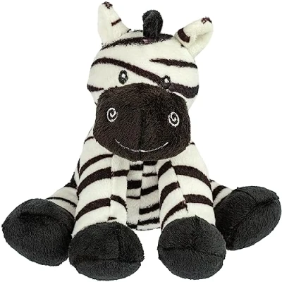 Image of Suki Gifts International Small Black &amp; White Zooma Zebra with Rattle (80065)
