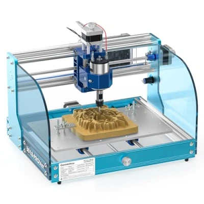 Image of Genmitsu 3018 PROVer V2 CNC Router Machine with Full Aluminum Structure for Beginner, Mini Milling Engraver Kit Z Probe, Limit Switches, E Stop, Ideal Wood, Acrylic, MDF, Plastic, PVC
