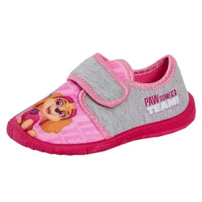 Image of Paw Patrol Girls Slippers Grey/Pink EU 27/9 UK Child