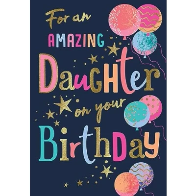 Image of Avant Garde Studios Birthday Card Daughter 9 x 6 inches