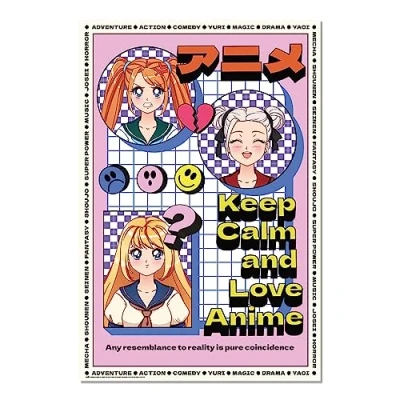 Image of Grupo Erik Keep Calm And Love Machine Anime Poster 36 x 24 inches / 91.5 61 cm Shipped Rolled Up Cool Posters Art &amp; Prints Wall