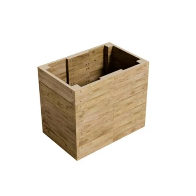 Image of Gro Garden Products Wooden Raised Bed 60cm L x 90cm W 76cm H Large Planters for Vegetables, Herbs, or Flowers Trough Planter Box with FSC Tanalised Timber