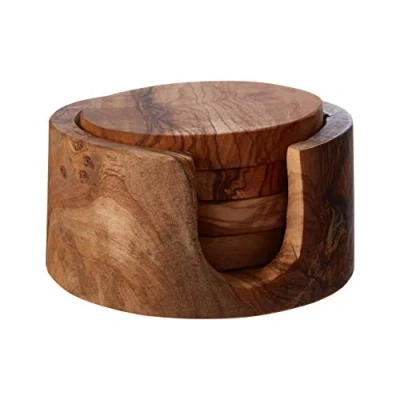 Image of Premier Housewares 1104751 Coasters, Olive Wood