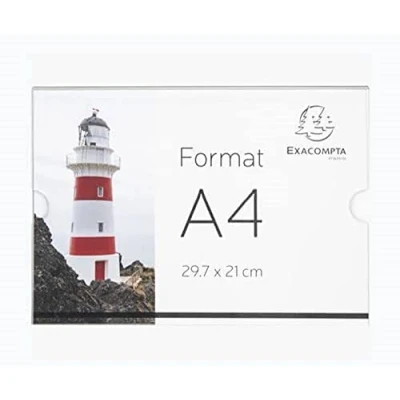 Image of Exacompta Ref. 84858QD 1 A4 horizontal wall mounted visual holder Crystal