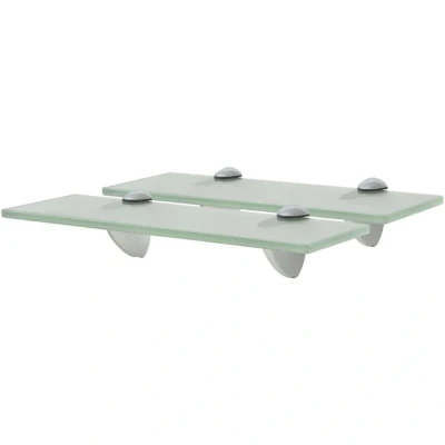 Image of vidaXL Floating Shelves 2 pcs Glass 30x20 cm 8 mm