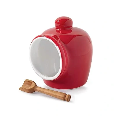 Image of W.M.Bartleet &amp; Sons Traditional Salt Pig with Spoon Red