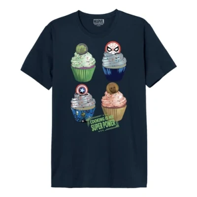 Image of Marvel Men&#039;s Memarcots313 T Shirt, Navy Blue, 3XL