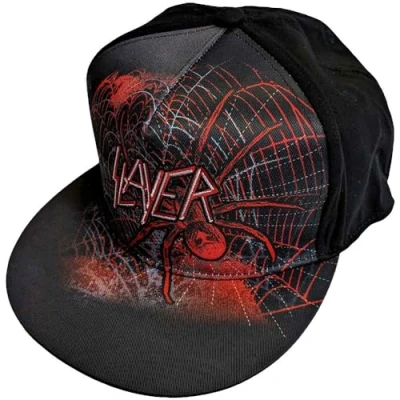 Image of Rock Off officially licensed products Slayer Spiderweb Band Logo Baseball Cap One size