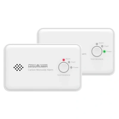 Image of Carbon Monoxide Detector, 10 Years Battery Alarm, CO Alarm with Test/Silence Button,Carbon Detector Comforms to EN 50291 Standard (2 Pcs)