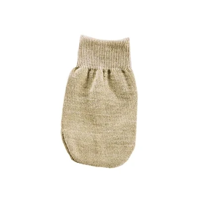 Image of Loelle Copper Exfoliating Glove Natural Fibre Mitt, Gentle Tan and Dead Skin Remover, Reduces Cellulite &amp; Dark Spots, Reusable Scrub Glove, Suitable for All Types 1 Piece