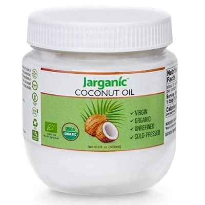 Image of Organic Coconut Oil 500ml for Cooking Baking Hair Skin Body Face Extra Virgin, Natural, Pure, Cold Pressed, Unrefined Vegan Keto Paleo Gluten Free