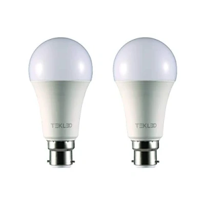 Image of TEKLED® A60 DIMMABLE LED Bulbs B22 Bayonet Cap Energy Saving 12W Light Bulb 100W Incandescent Equivalent 4000K 1020LM 2 Pack Cool White
