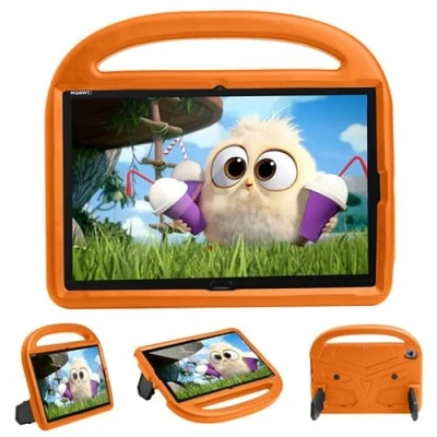Image of Kids Case For Huawei Mediapad M6 2019/ M5 10.8 inch, Tablet Friendly Lightweight, Handle with Stand, Soft EVA Foam Shockproof Protective Cover, Orange