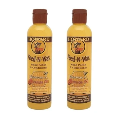 Image of Howard FW0008 Feed N Wax Wood Polish and Conditioner, 8 Ounce (2 Pack)