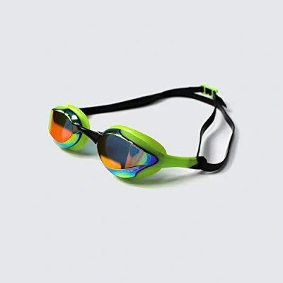Image of ZONE3 Volare Streamline Racing Swim Goggles (Mirror Lens Green/Black)…