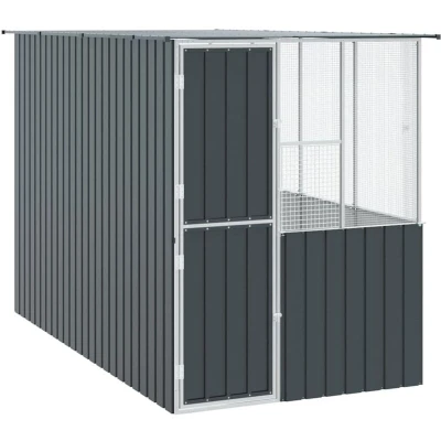 Image of vidaXL Bird Cage Anthracite215x78x200 cm Galvanised Steel