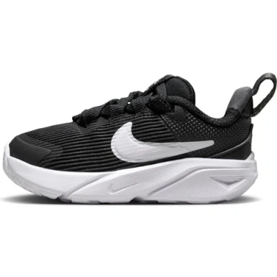 Image of Nike Performance STAR Runner 4 Unisex Neutral running shoes for kids, Size: 2.5K, Black/white/anthracite Textile/synthetics