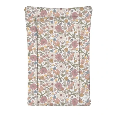 Image of Deluxe Unisex Baby Waterproof Changing Mat with Raised Edges 46x73cm Rainbows or Flowers (Floral)