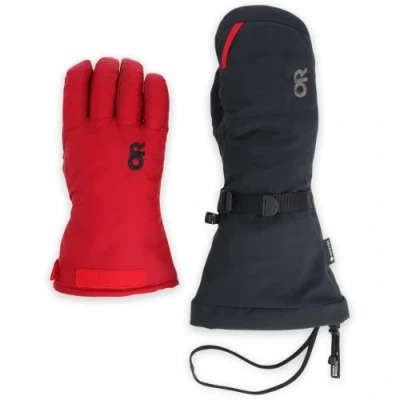 Image of Outdoor Research Men &amp; Women Mt. Baker II GORE TEX Mitts Waterproof Mittens, Black, Medium