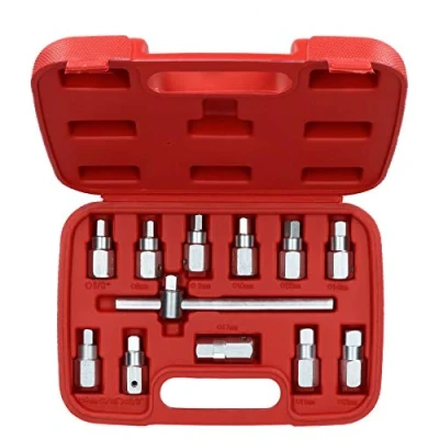 Image of Drain Plug Sump Key Set Gearbox Axle Repair Oil Change Kit 3/8&quot; Drive 12pcs
