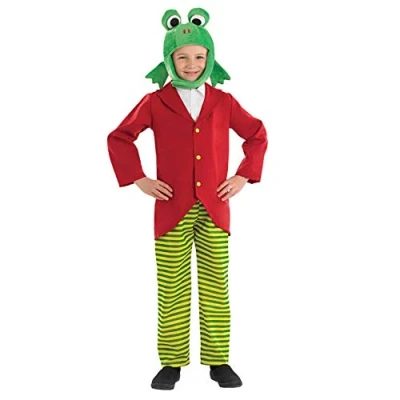 Image of Fun Shack Kids Frog Costume Toad Animal Book Character Fancy Dress Halloween Costumes for Boys Girls Large