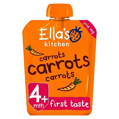 Image of Ella&#039;s Kitchen Carrots Stage 1 from 4 Months 70g