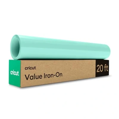 Image of Cricut Iron On Mint 6m (20ft) Heat Transfer Vinyl Roll for use with All Cutting Machines