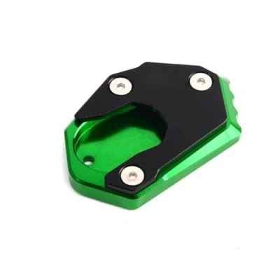 Image of BAYDE Stand extender Pad Motorcycle Kickstand Foot Side Enlarger Mirror Hole Screw For Kawasaki Z650 Z800 Z900 Z900RS Z1000 Z1000SX(Green,1)