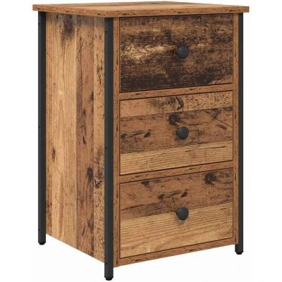 Image of vidaXL Old Wood Table MDF, Particle Board, Metal Medium