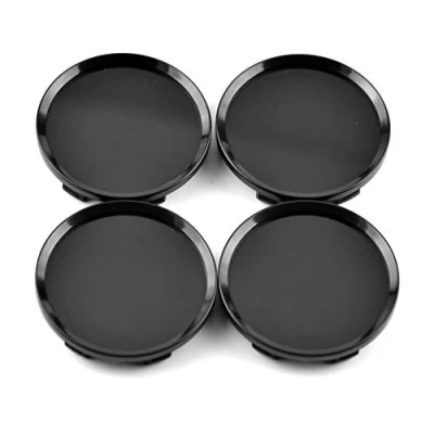 Image of Rhinotuning 4 x 64 mm 61 Hub Caps Black Wheel Centre Cap