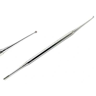 Image of IMKRC® Satin Edge Ingrown Toe Nail File Professional Stainless Steel Dual Head Cuticle Pusher 2 Sided Toenail
