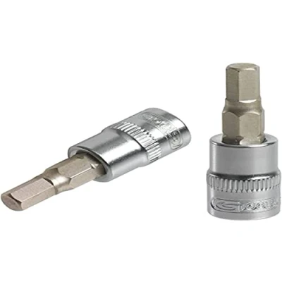 Image of KS Tools 922.1460 Ultimate Hex Screwdriver Socket 1/4 Inch, L.37 mm 2.5 mm, Satin Chrome