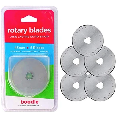 Image of 45mm Rotary Cutter Blades 5 Pack for Olfa Etc + Case SKS 7 Steel