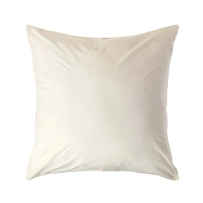 Image of HOMESCAPES Cream Pure Egyptian Cotton Euro Size Pillowcase 40 x cm 200 TC 400 Thread Count Percale Equivalent Pillow Case with Zip