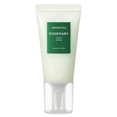 Image of AROMATICA Rosemary Scalp Scrub 5.82oz / 165g, Sulfate Free, Silicone Vegan, Cleansing with Salt Granules, Invigorates and Exfoliates Scalp, Micro Exfoliate