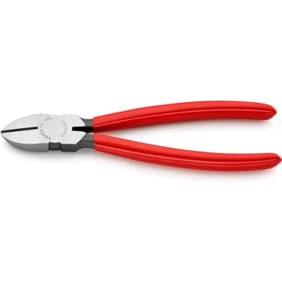 Image of Knipex Diagonal Cutter black atramentized, plastic coated 180 mm 70 01 EAN