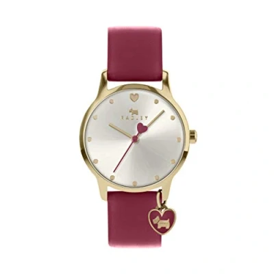 Image of RADLEY Heart Dial Ladies Claret Leather Strap Charm Watch RY2920A